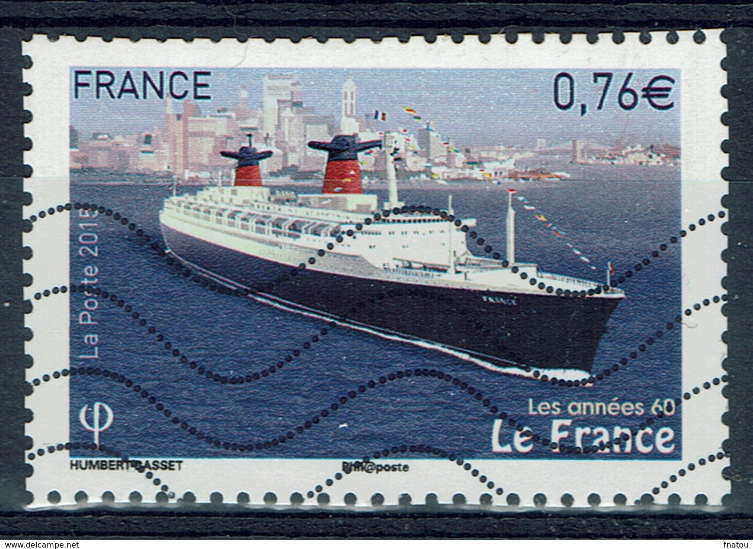 France, SS France, Ocean Liner 2015, VFU - Oblitérés