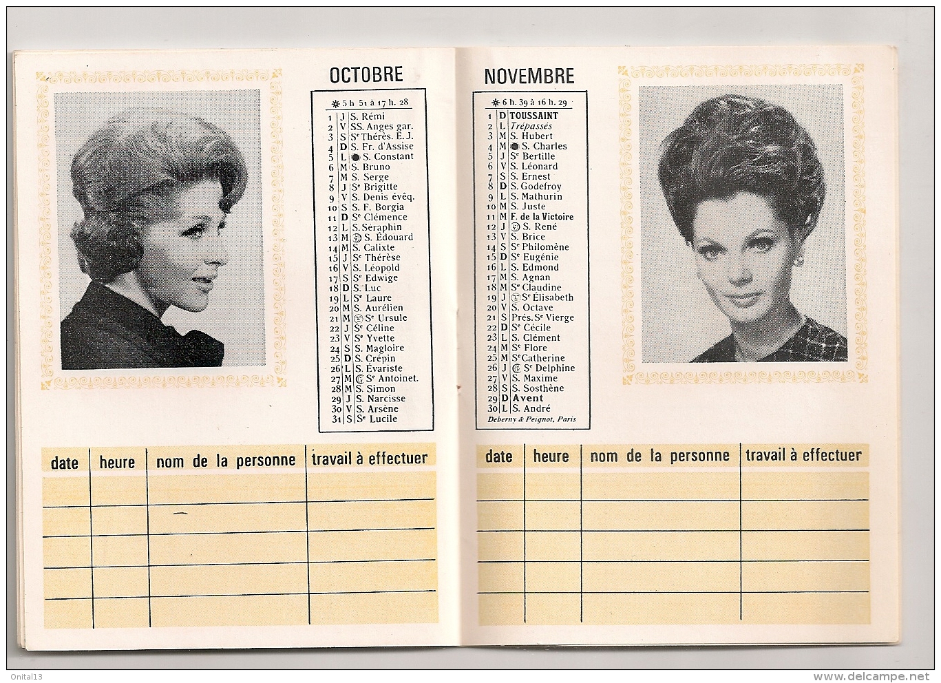 1964 AGENDA COIFFURE  ROGER LAUGERO  PARIS / MODE UNE PHOTO DE COIFFURE POUR CHAQUE MOIS   B391 - Petit Format : 1961-70