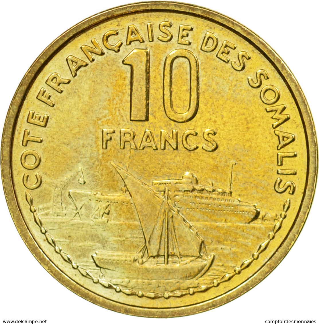 Monnaie, Côte Française Des Somalis, 10 Francs, 1965, Paris, ESSAI, SUP+ - Djibouti