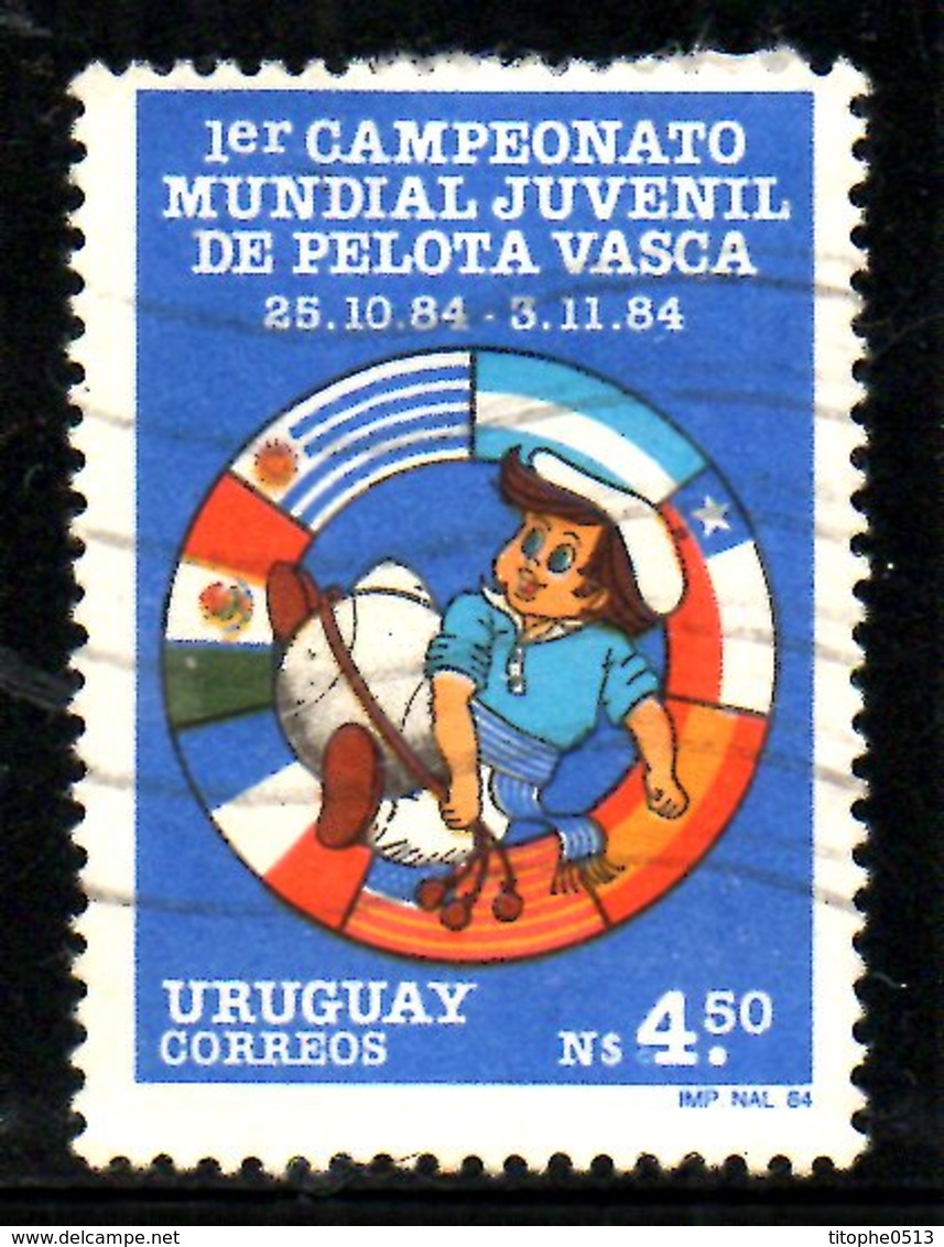 URUGUAY. N°1154 De 1985 Oblitéré. Pelote Basque. - Autres & Non Classés