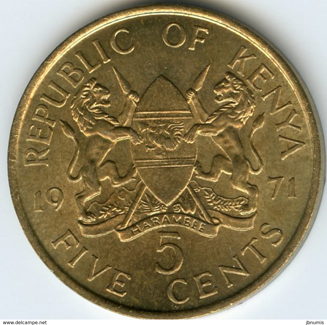 Kenya 5 Cents 1971 KM 10 - Kenya