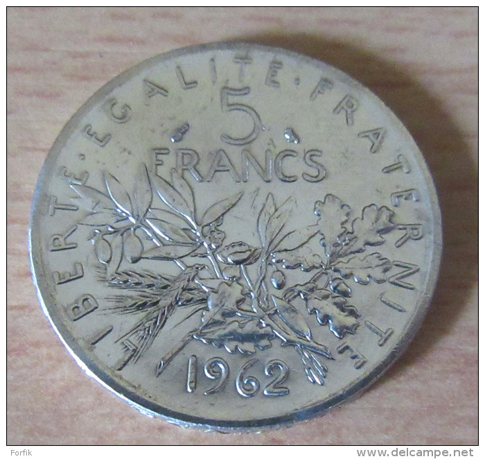 Monnaie 5 Francs Semeuse Argent 1962 - SUP - Autres & Non Classés