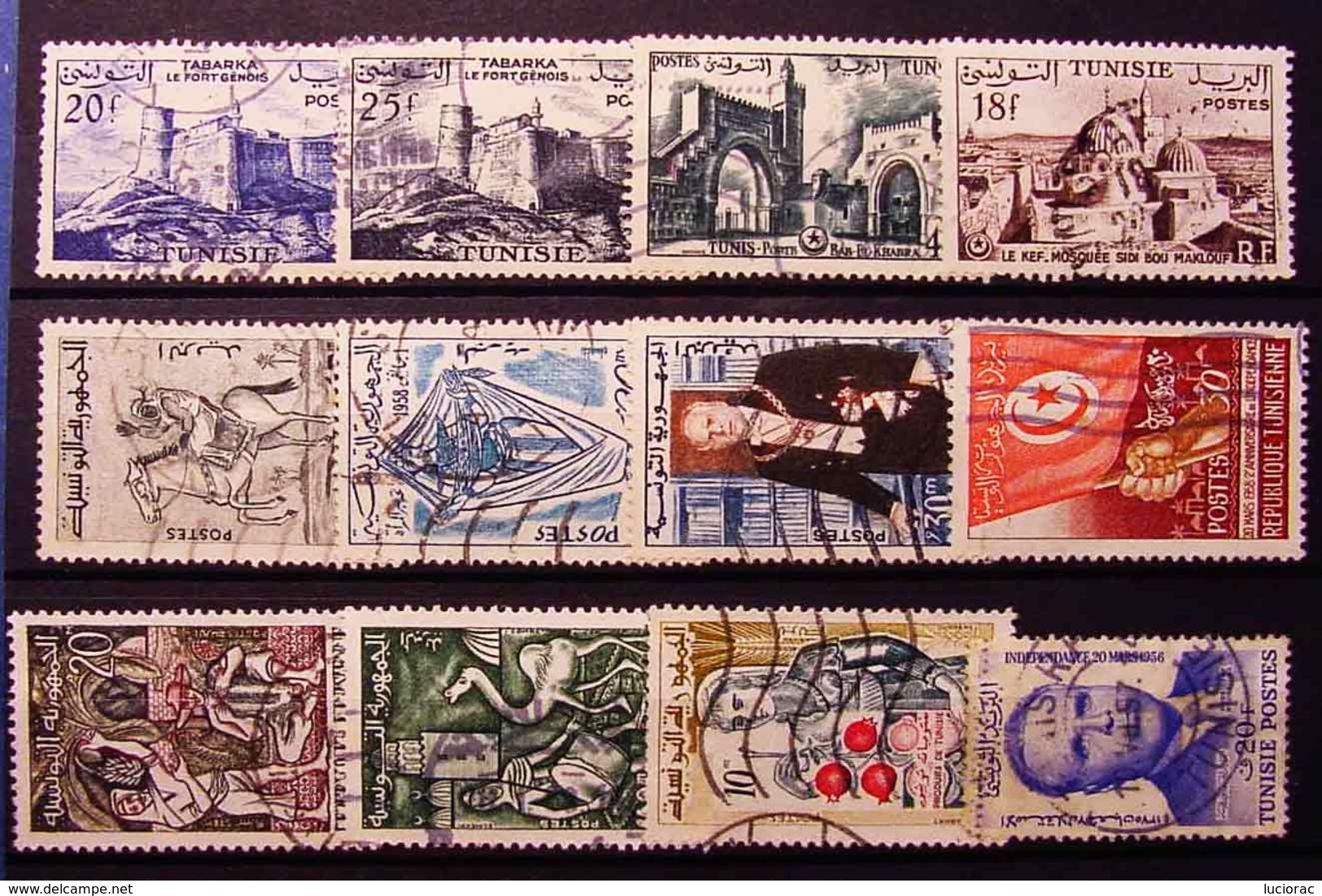 TUNISIA USATI LOTTO (K726) - Tunisia (1956-...)