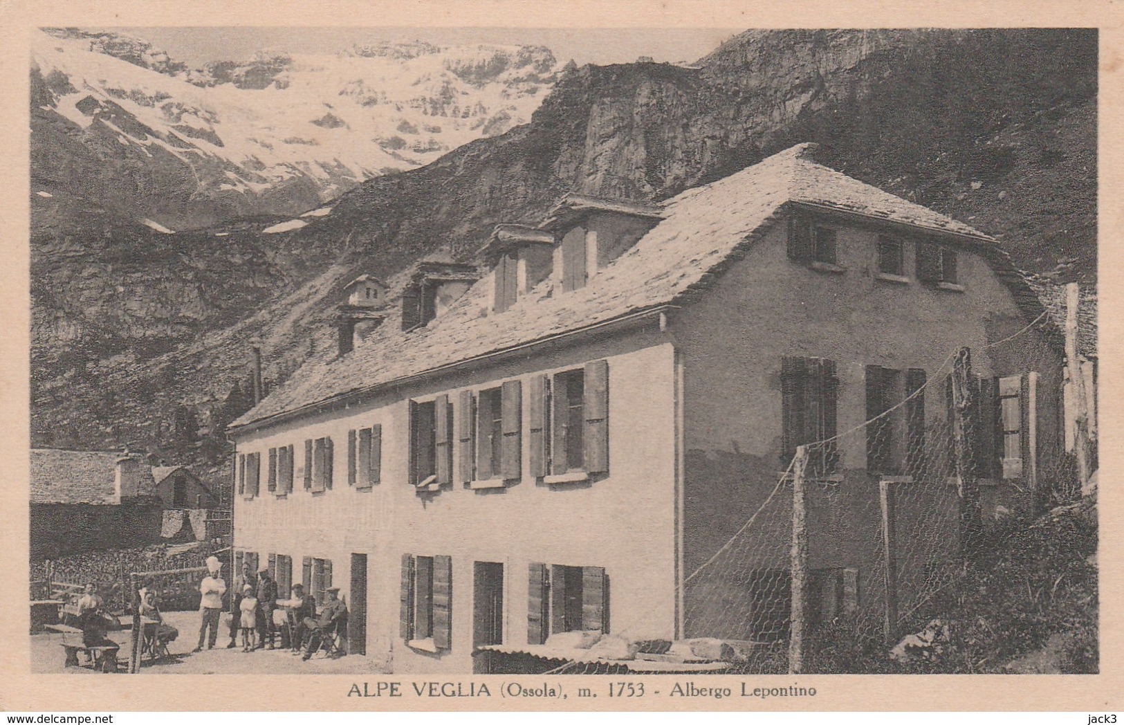 Cartolina - Alpe Veglia (Verbania - Cusio - Ossola) Albergo Lepontino - Verbania