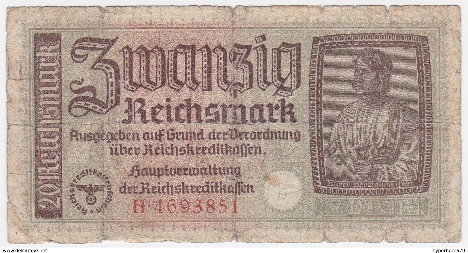 Germany P R139 - 20 Reichsmark 1940 - Fine - 5 Reichsmark