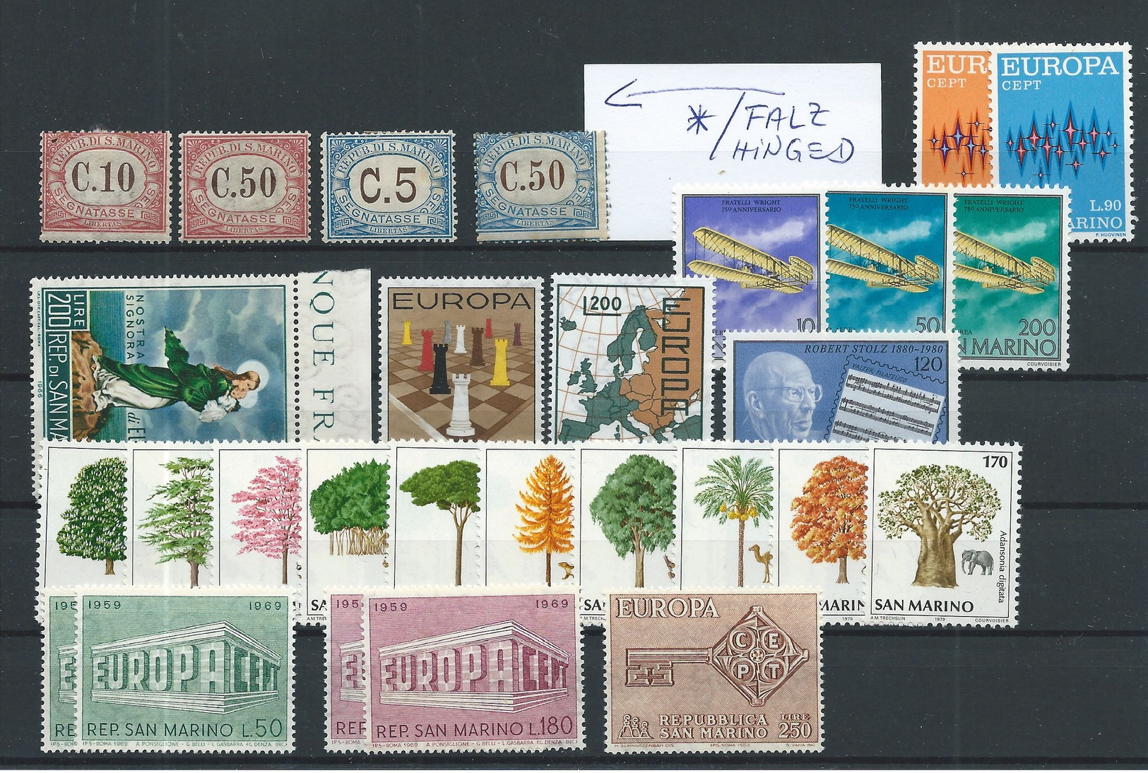 San Marino , Mint Lot On A Big  Stock-card (as Per Scan) - Colecciones & Series