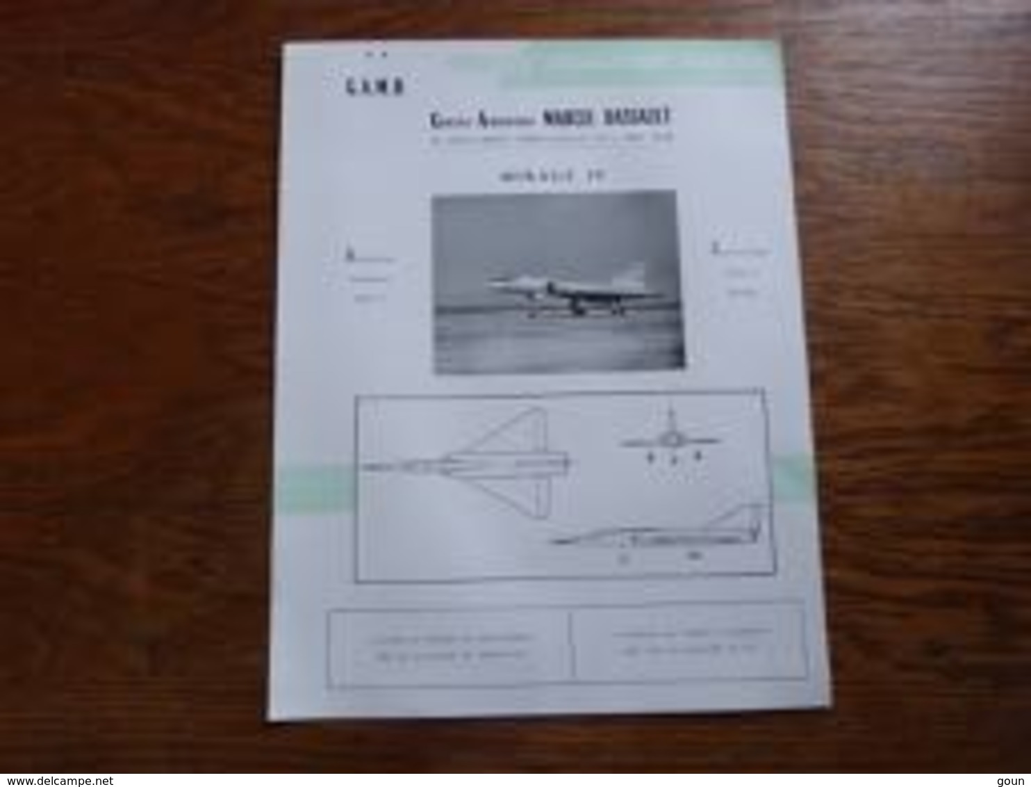 Folder Recto Verso A4 (français-anglais) Aviation Militaire GADM Marcel Dassault Mirage IV - Aviation