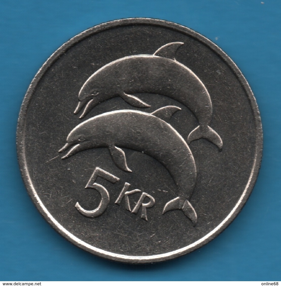 ICELAND 5 KRONUR 1984   KM# 28   ( Delphinus Delphis ) - Islandia