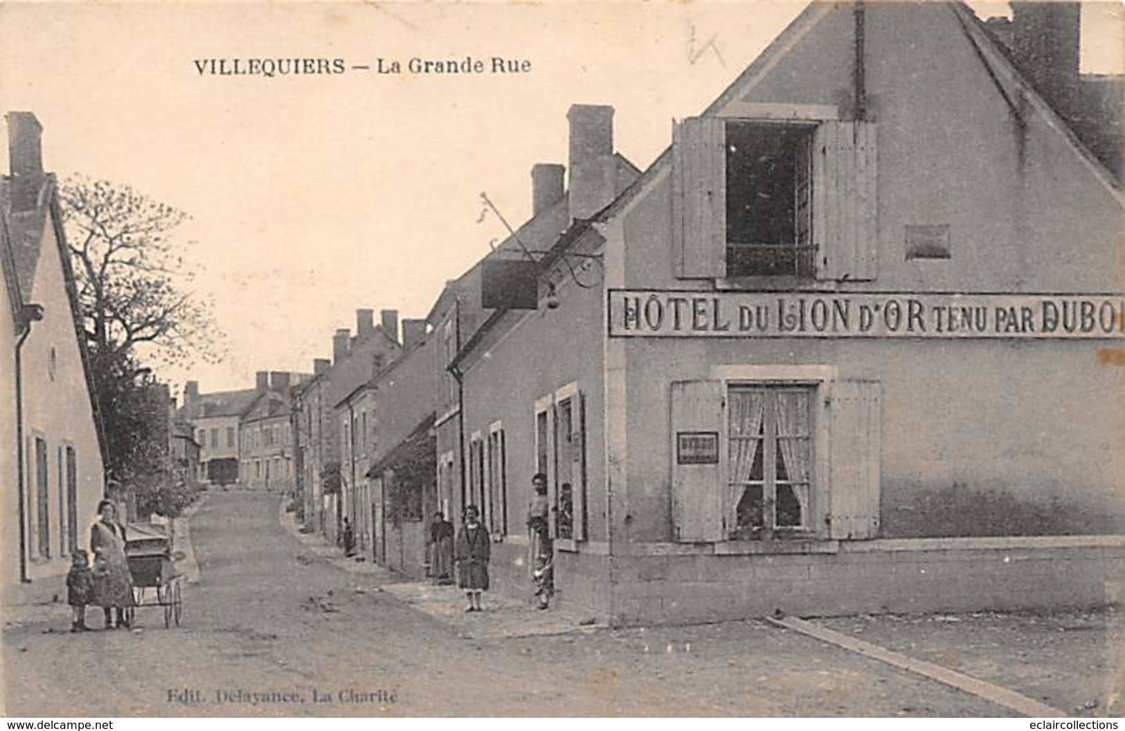 Villequiers         18      Grande Rue . Hôtel Du Lion D'Or           (voir Scan) - Andere & Zonder Classificatie