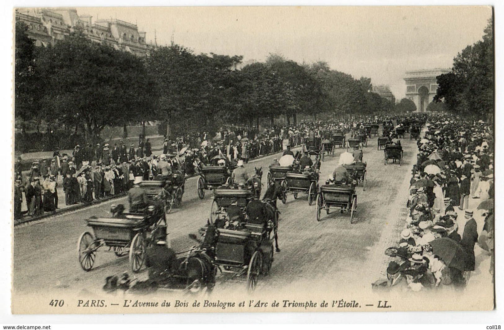 CPA 75 PARIS Av Du Bois De Boulogne (nombreux Attelages ) - Champs-Elysées