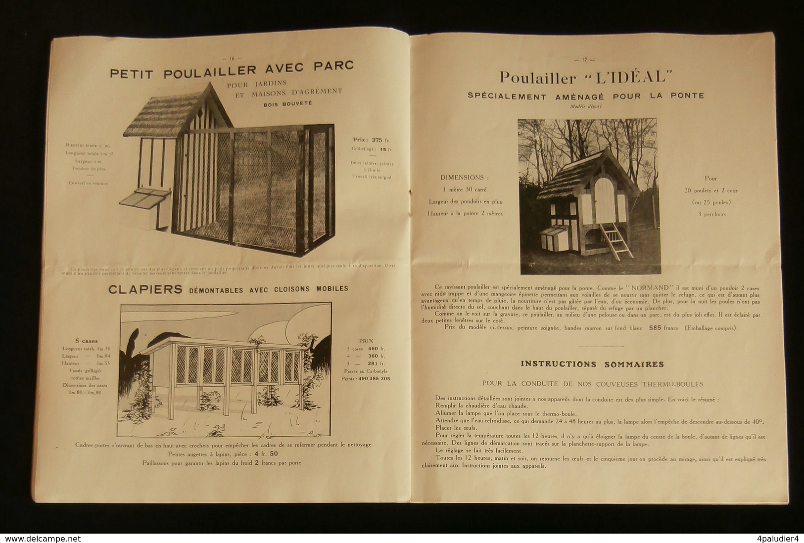 ( Elevage Poules ) Ets D'AVICULTURE ROULLIER-ARNOULT Georges POINSOT à GAMBAIS ( Yvelines ) 1924 CATALOGUE - Agriculture