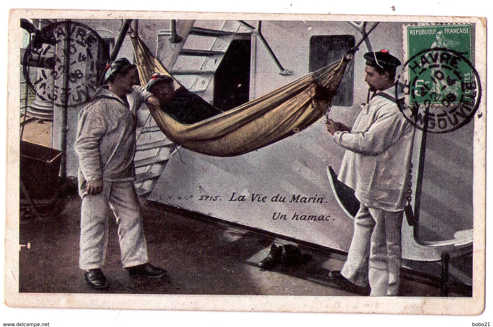 2961 - Marine De Guerre - La Vie Du Marin : Un Hamac - L.V. & Cie - N°2715 - - Guerre