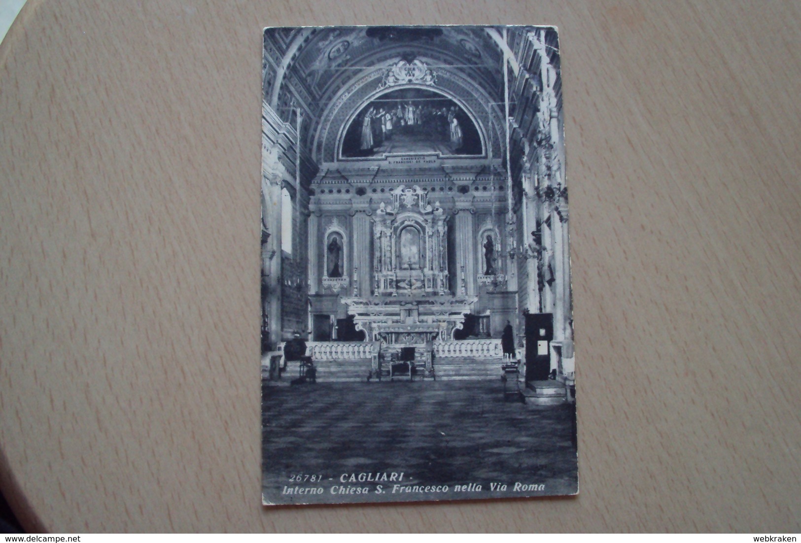 STORIA POSTALE CARTOLINA DA CAGLIARI CHIESA SAN FRANCESCO ANNULLO MITO MARINA + UNITà DIPARTIMENTALE 2 GUERRA 1943 - Marcophilia