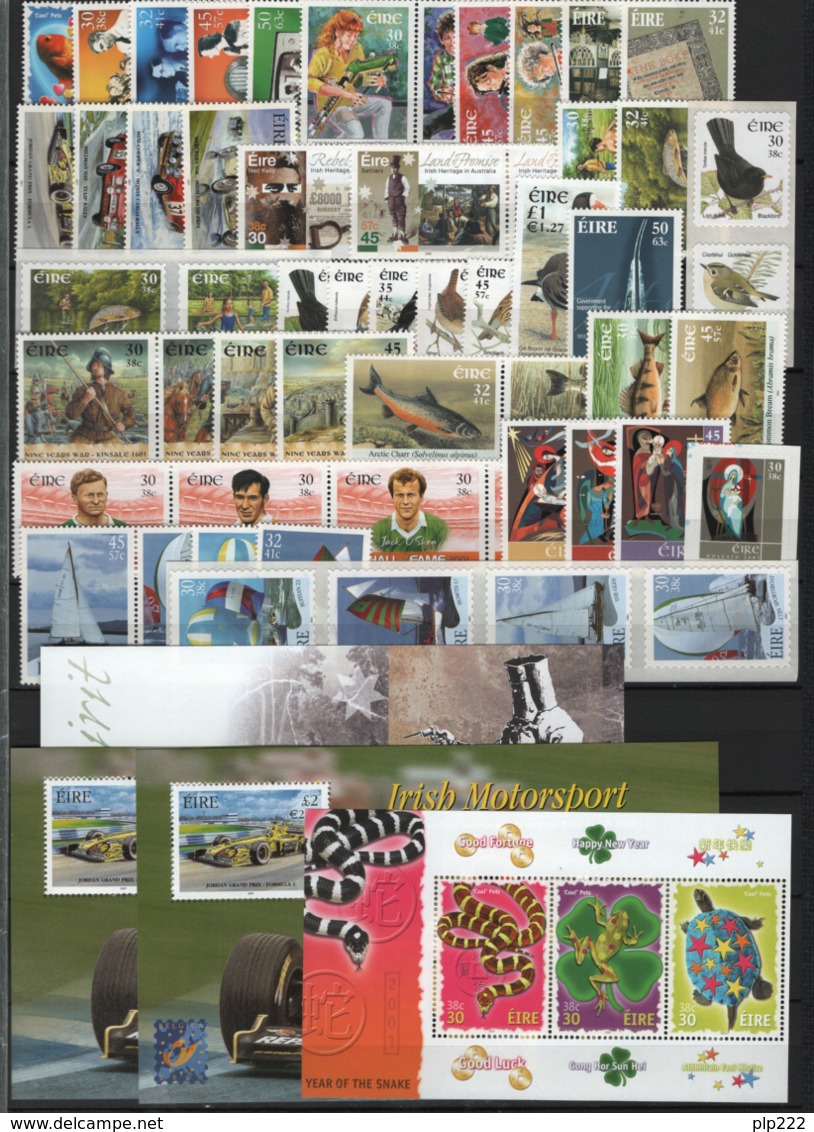 Irlanda 2001 Annata Completa / Complete Year Set **/MNH VF - Années Complètes