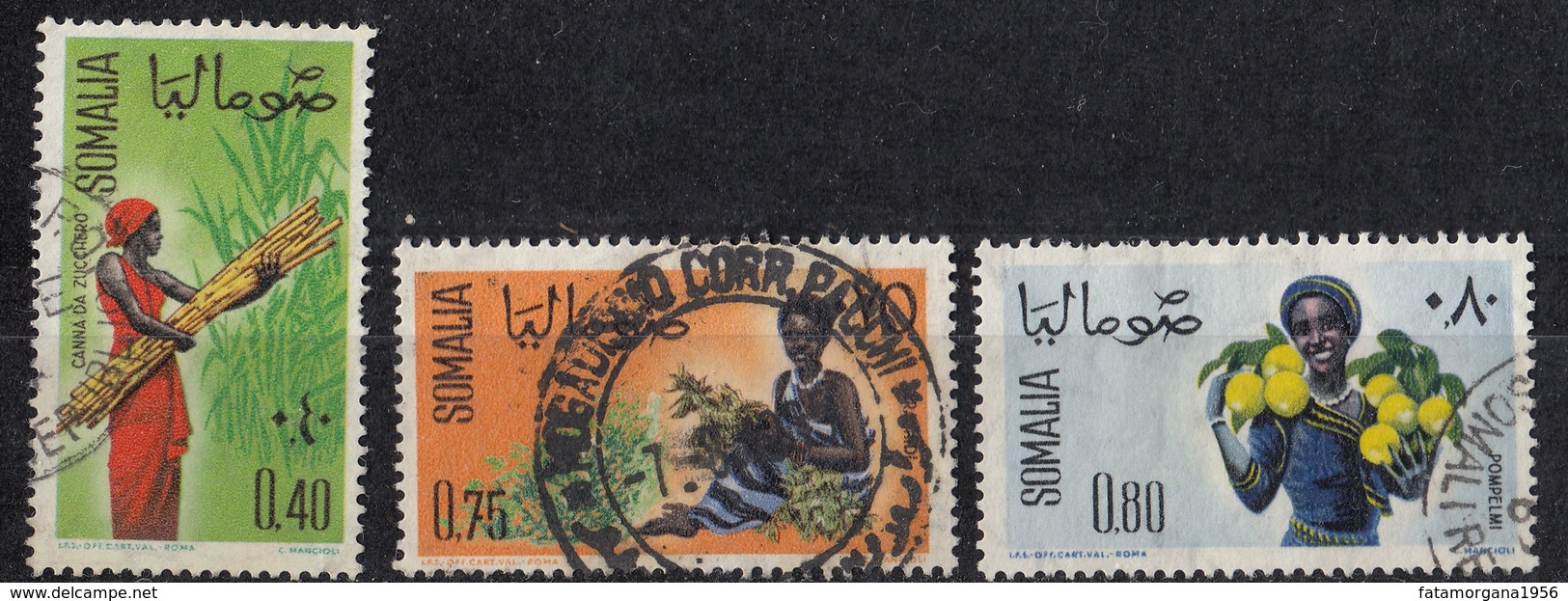 SOMALIA - 1961 - Lotto Tre Valori Obliterati: Yvert 13, 15 E 16. - Somalia (1960-...)