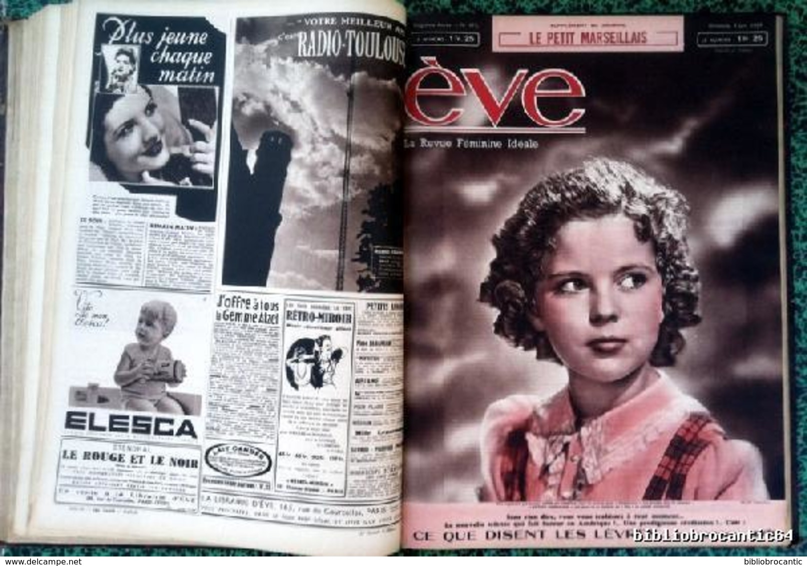 Reliure: REVUE FEMINIME IDEALE " EVE " 1/1/1939 au 10/9/1939 (N° 953 au N°989)