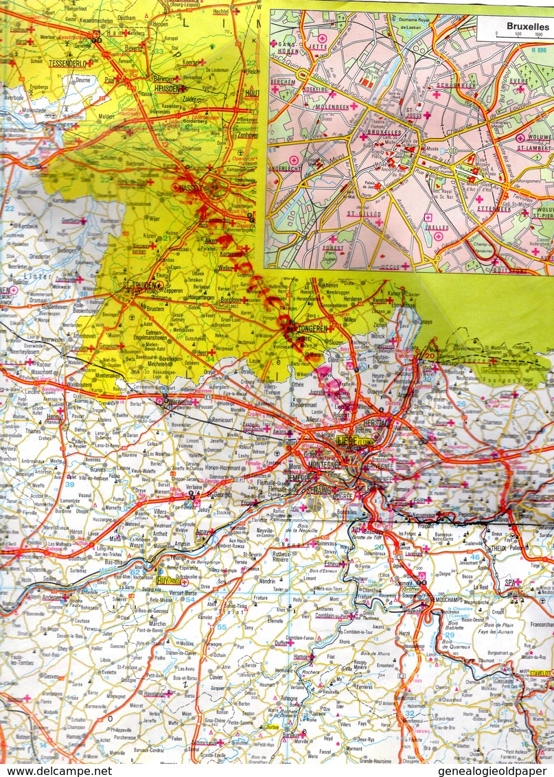 BELGIQUE-CARTE ROUTIERE DE SECURITE 1983- CROIX ROUGE- BELGISCHES ROTES KREUZ-SECOURISME SECOURISTE