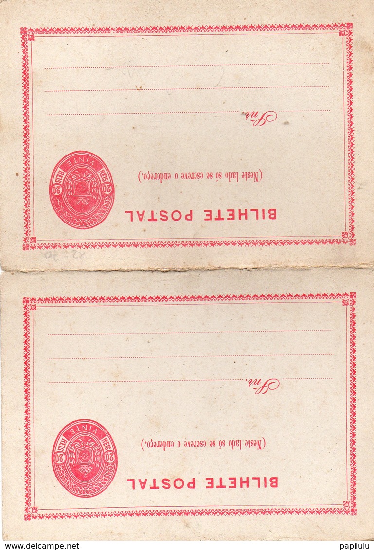 BRÉSIL (19) : Carte Réponse Entier Postal 20 Reis - Prephilately