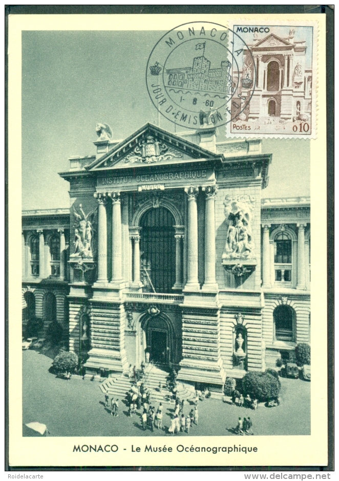 CM-Carte Maximum Card # 1960-Monaco # Sites &amp; Monuments # Le Musée  Océanographique De Monaco - Cartas Máxima