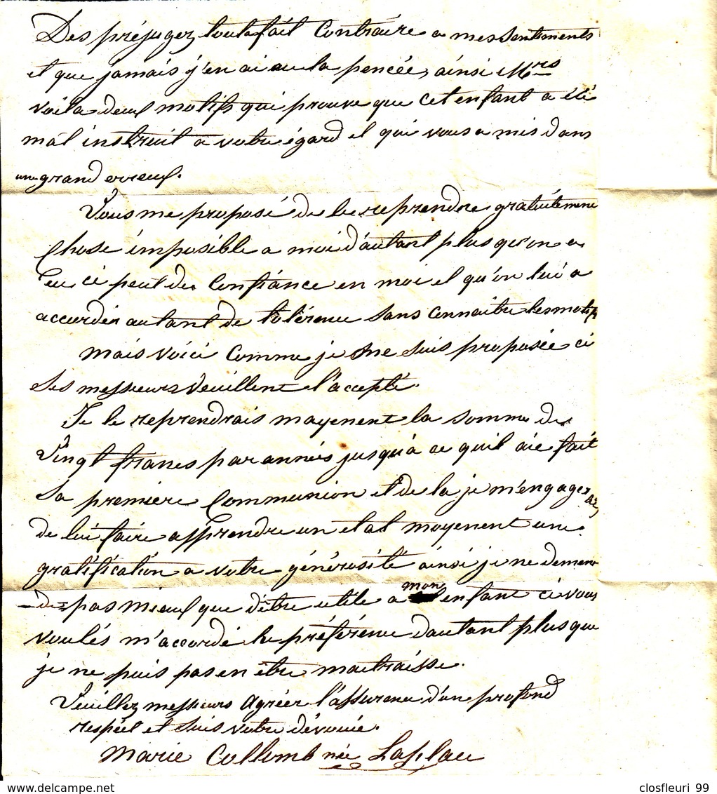 De Nyon,lettre à M. Le Syndic De Leysin En 14 Mars 1838 - ...-1845 Préphilatélie