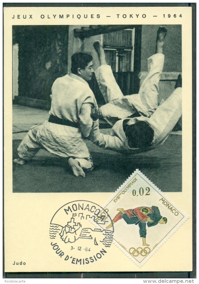 CM-Carte Maximum Card # 1964-Monaco # Sport # Summer  Olympic Games Tokio #  JUDO - Cartes-Maximum (CM)