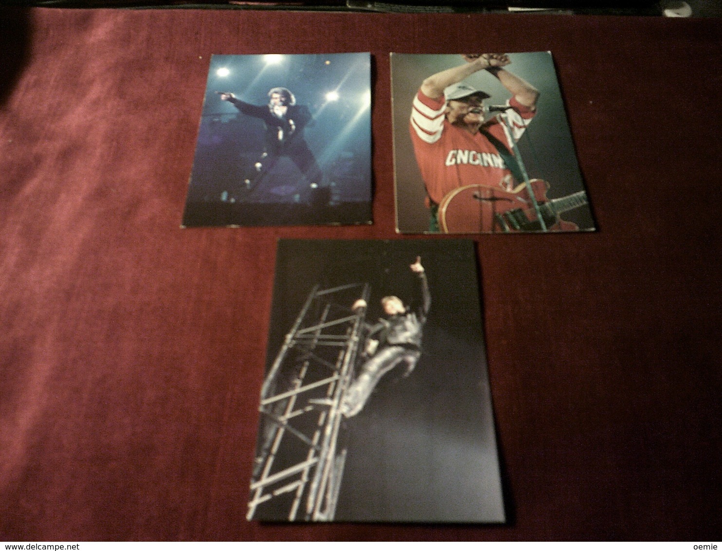 JOHNNY  HALLYDAY    °  LOT DE 3 CARTES POSTALES - Entertainers