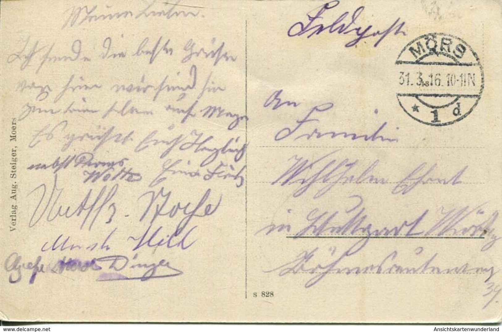 005732  Moers - Partie Am Stadtgraben  1916 - Moers