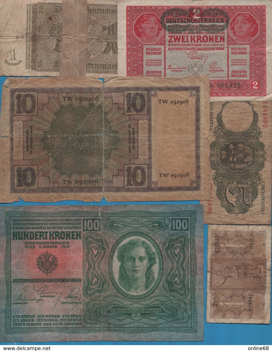 LOT BILLETS DE BANQUE 18 BANKNOTES - Lots & Kiloware - Banknotes