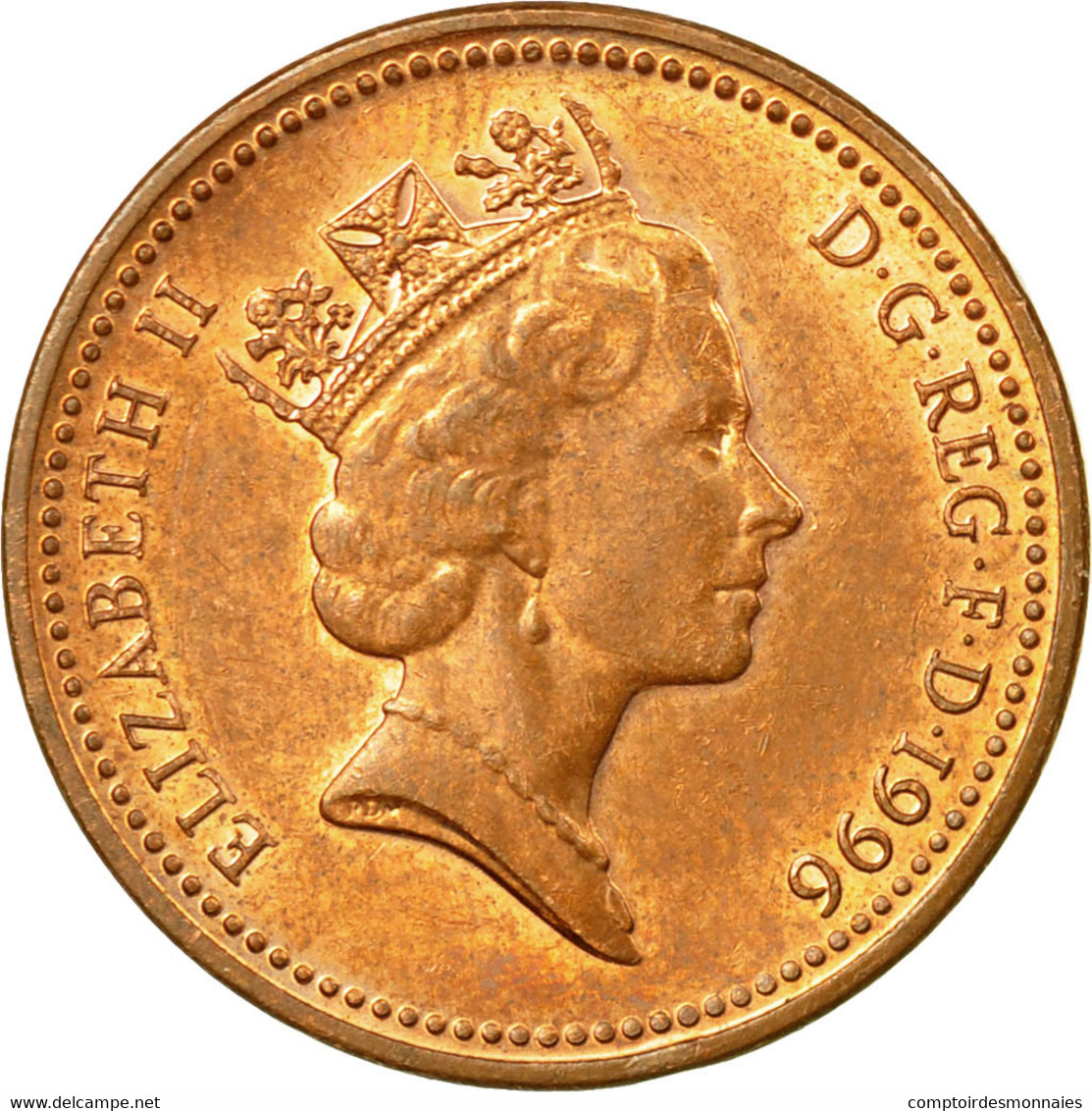 Monnaie, Grande-Bretagne, Elizabeth II, Penny, 1996, TB+, Copper Plated Steel - 1 Penny & 1 New Penny