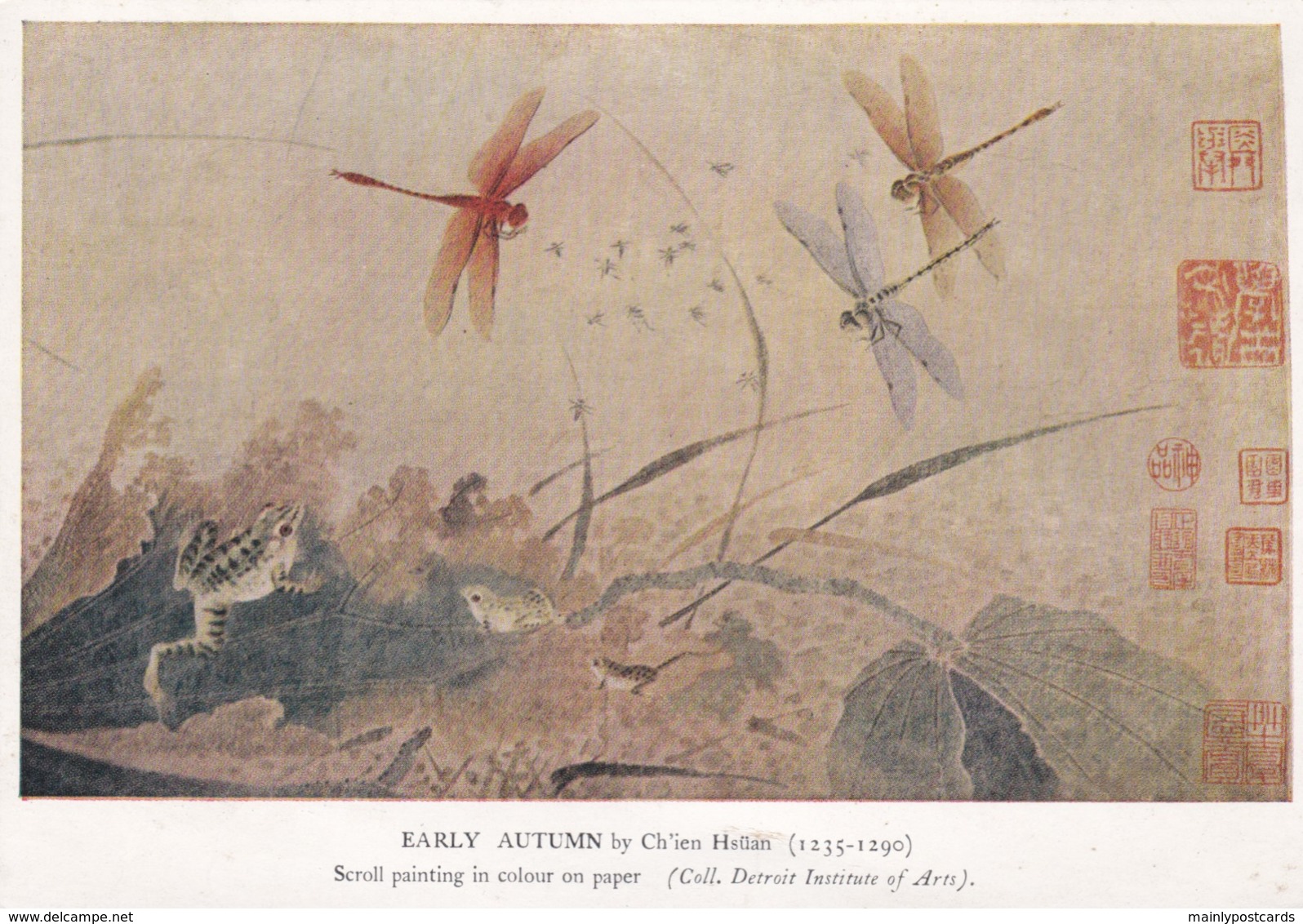 AP18 Art - Early Autumn By Ch'ien Hsuan - Medici Society Postcard - Paintings