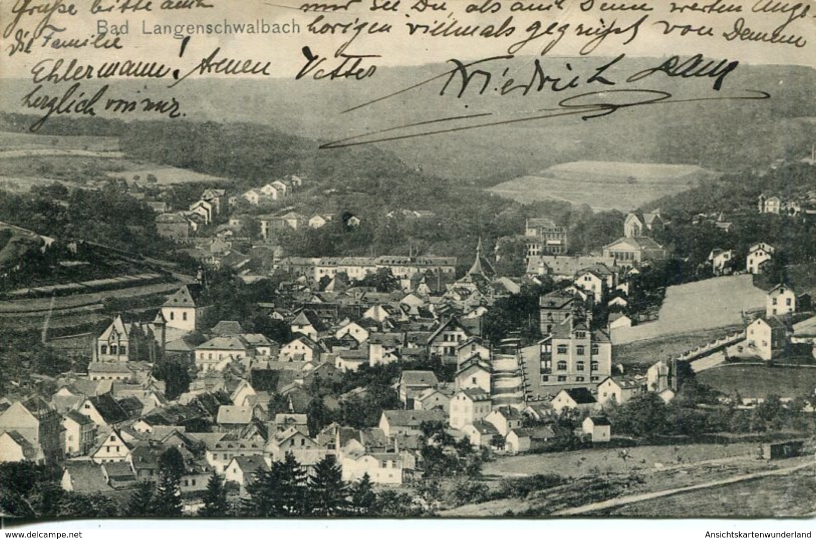 005739  Bad Langenschwalbach  Gesamtansicht  1907 - Bad Schwalbach