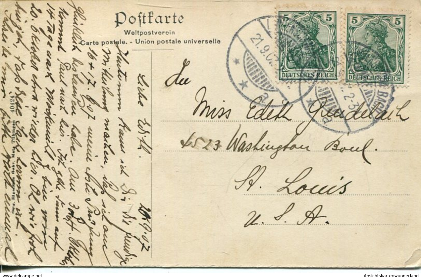 005739  Bad Langenschwalbach  Gesamtansicht  1907 - Bad Schwalbach