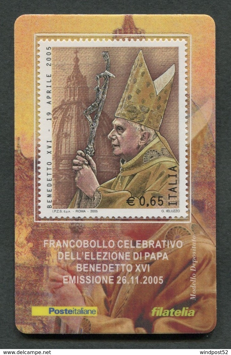 ITALIA 2005 - TESSERA FILATELICA - PAPA BENEDETTO XVI - MNH**- 260 - Philatelistische Karten