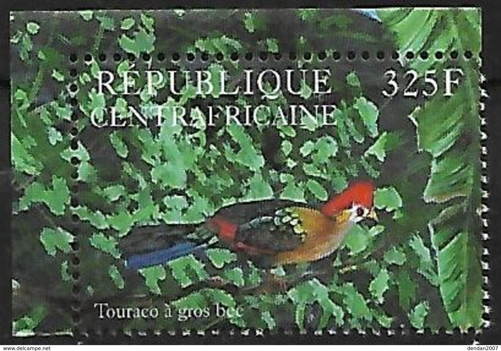 Central Africa - 2001 - Red-crested Turaco (Tauraco Erythrolophus - Cuco, Cuclillos