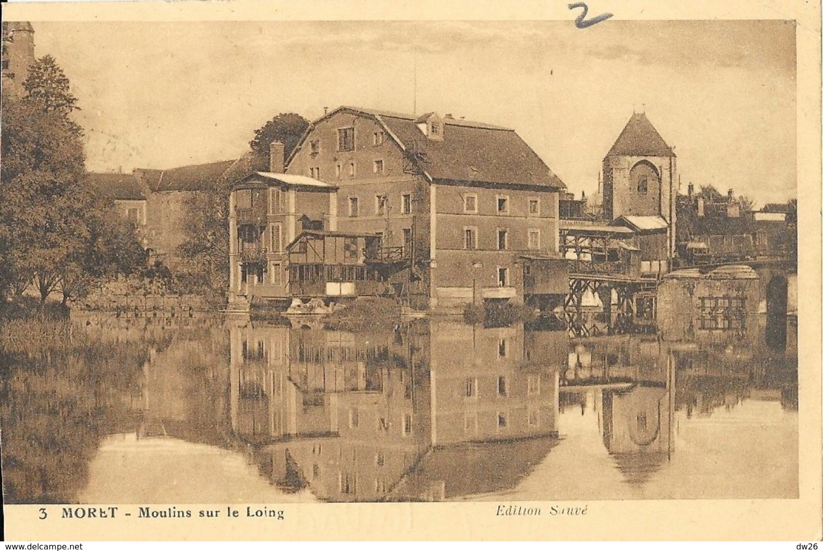 Moret (Seine-et-Marne) - Moulins Sur Le Loing - Edition Sauvé - Carte N° 3 - Molinos De Agua