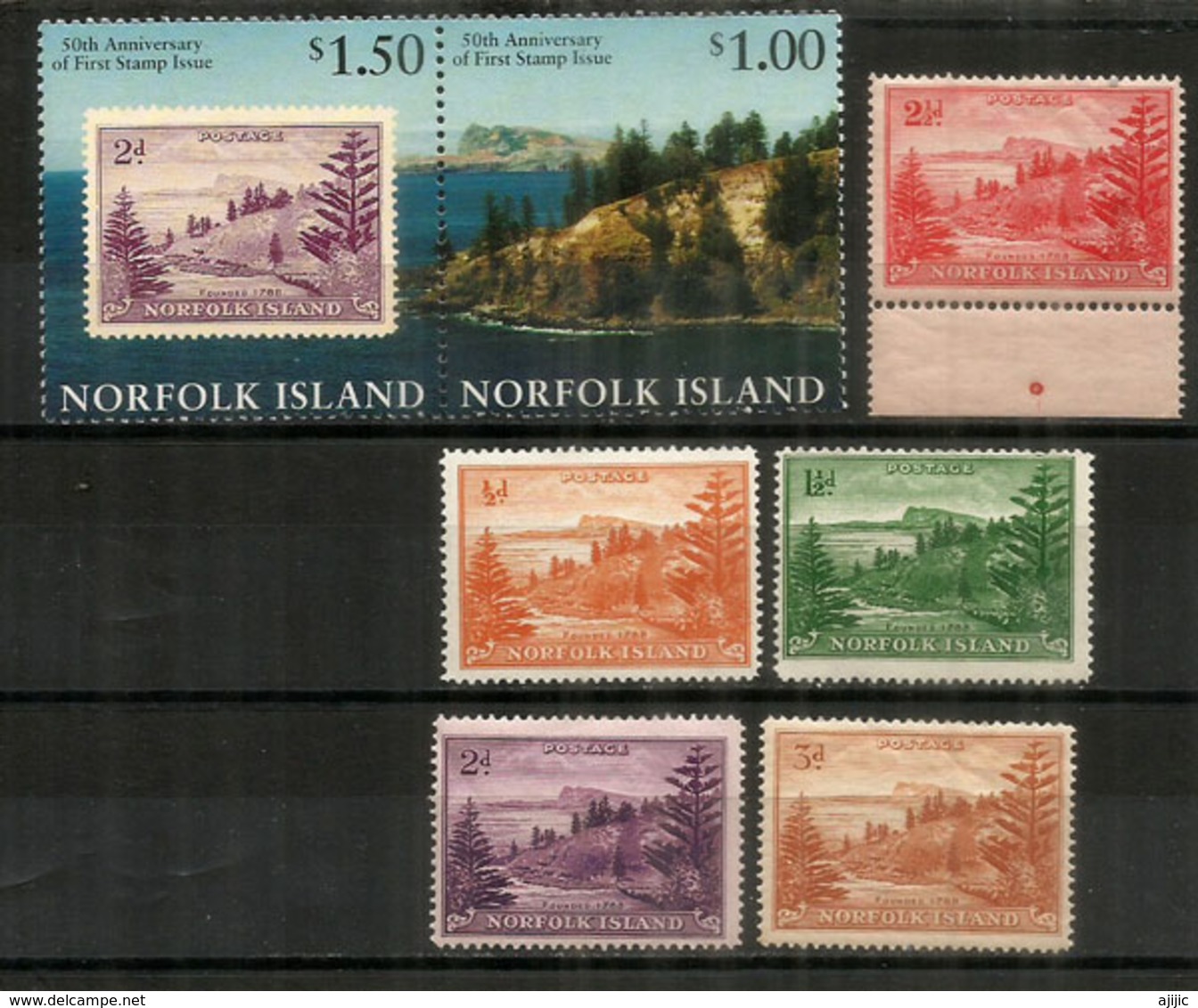 Ball Bay Stamps Year 1947 + 50th Anniversary Stamps Year 1997.   Mint/neufs ** - Ile Norfolk