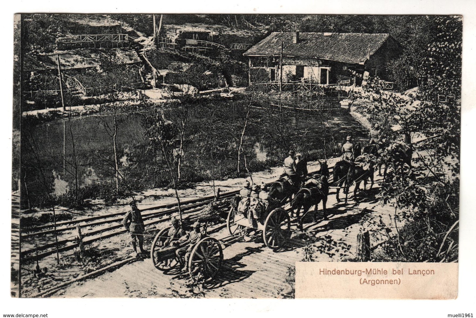 + 1720 , Feldpost,  Hindenburg-Mühle Bei Lancon - Guerre 1914-18