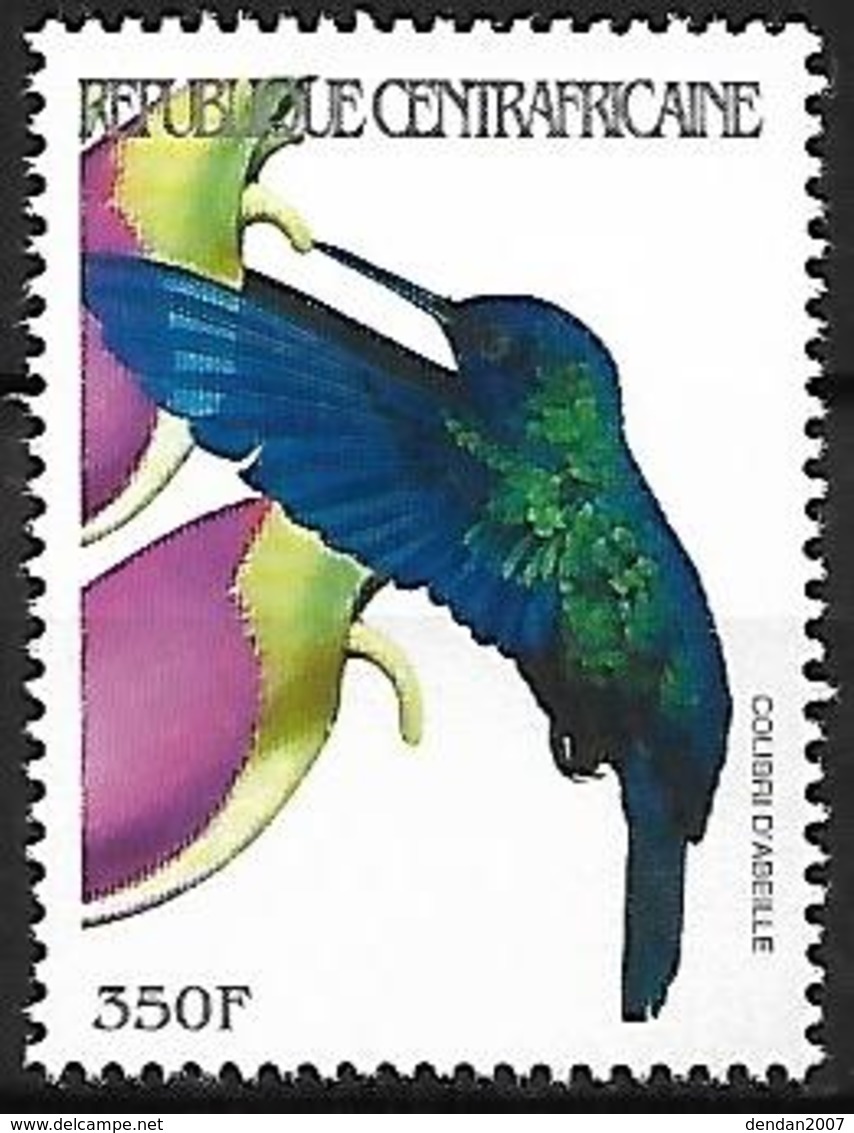 Central Africa - 2001 - MNH - Emerald-chinned Hummingbird ( Abeillia Abeillia - Hummingbirds