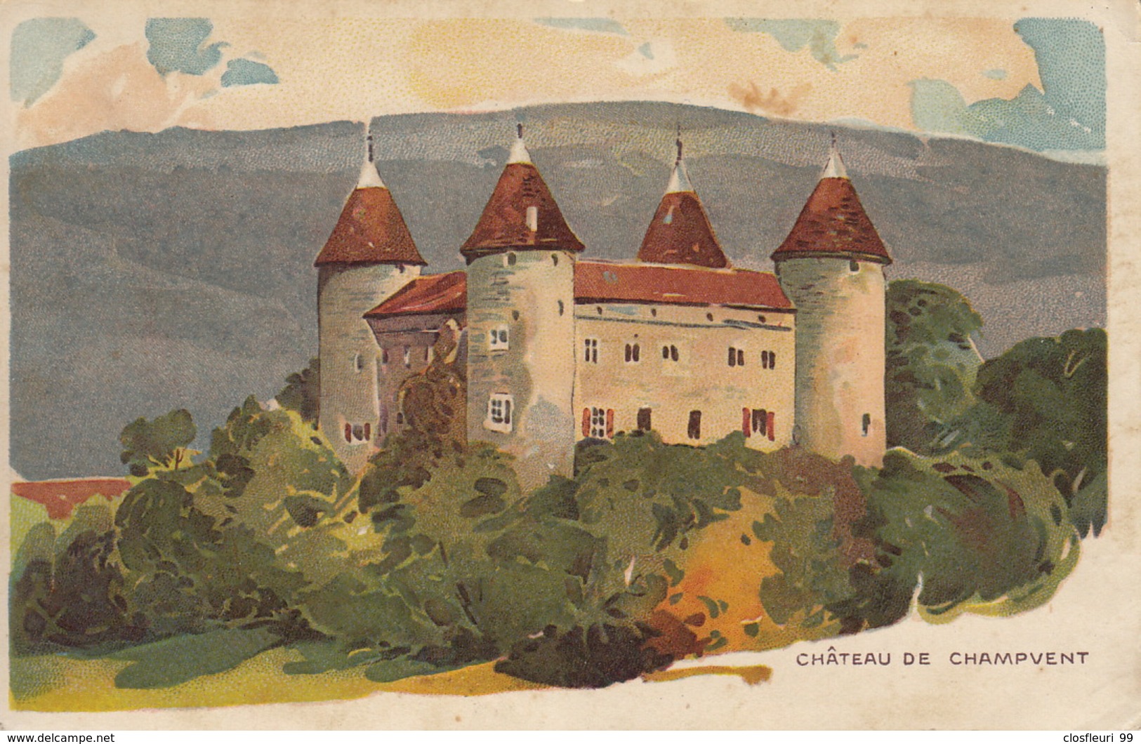 Château De Champvent, Série Chocolats Peter & Kohler Vevey, 1912 - Champvent 
