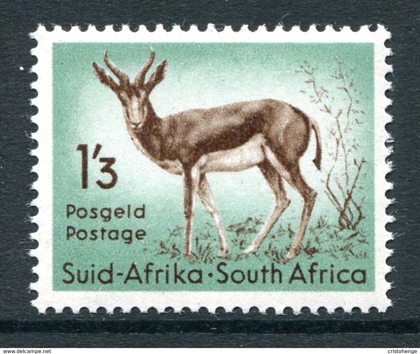 South Africa 1954 Wildlife - Wmk. Springbok - 1/3 Springbok MNH (SG 160) - Unused Stamps