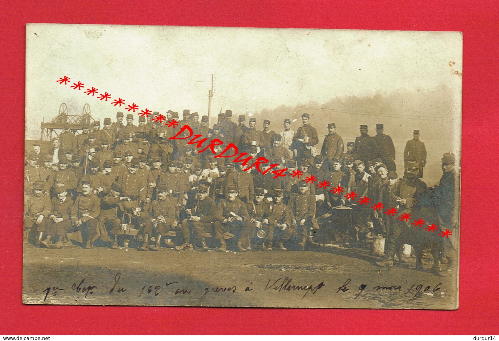 [54] Meurthe Et Moselle > VILLERUPT  Rare Carte Photo Grèves 1906 Militaires - Autres & Non Classés