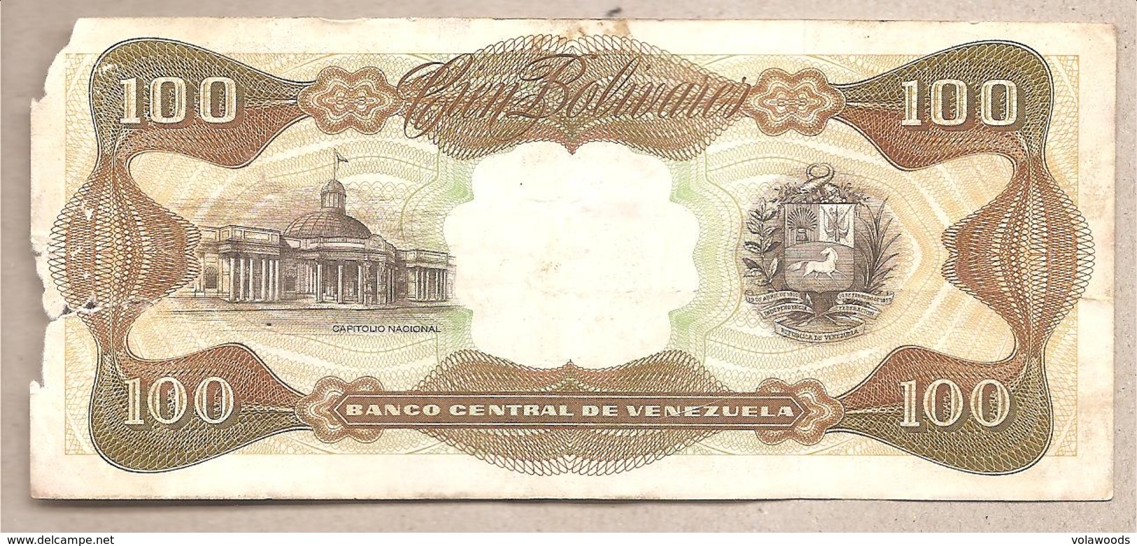 Venezuela - Banconota Circolata Da 100 Bolivares P-55d - 1976 #19 - Venezuela