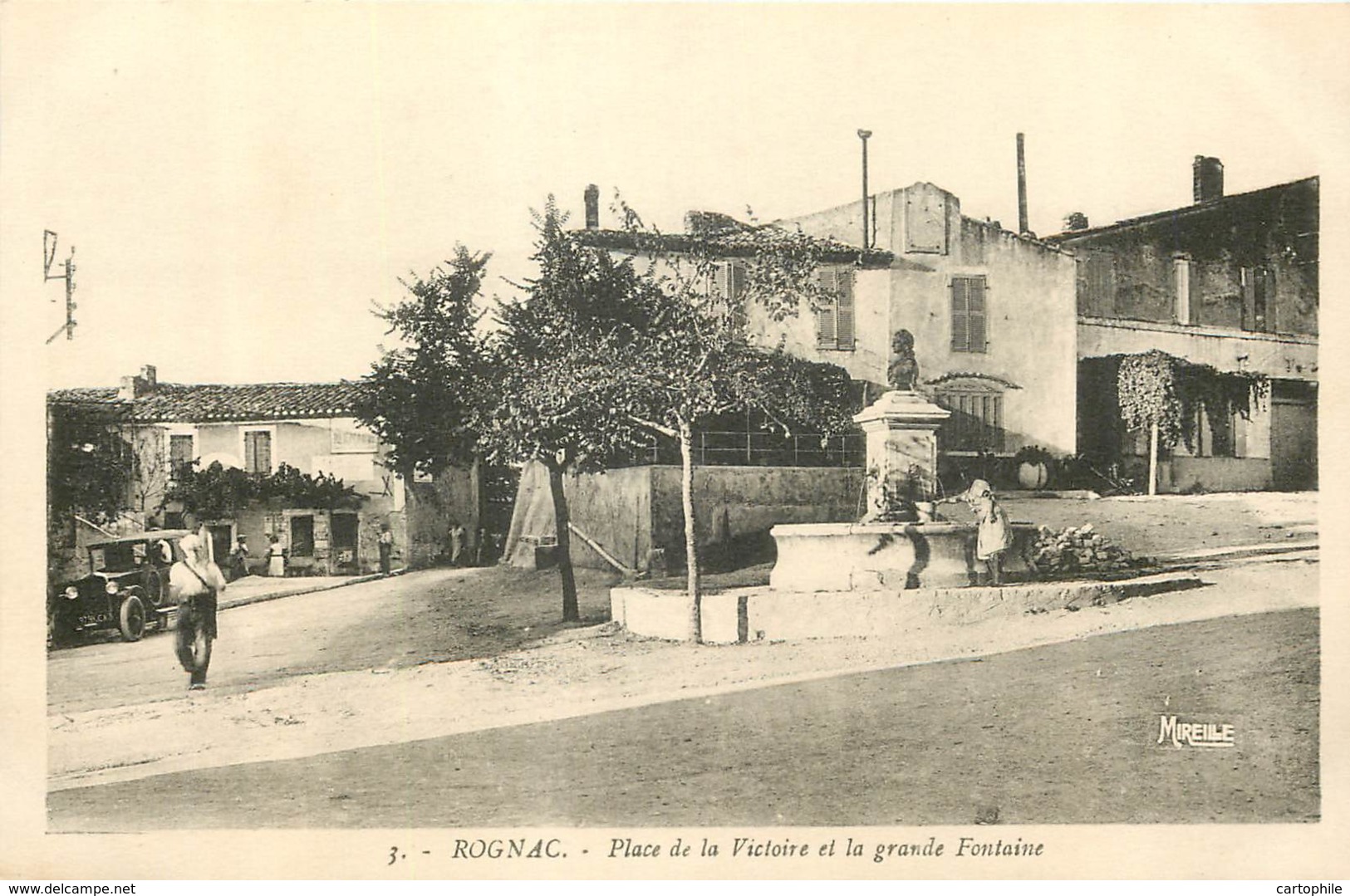 13 - ROGNAC - Place De La Victoire Et La Grande Fontaine En 1940 - Other & Unclassified