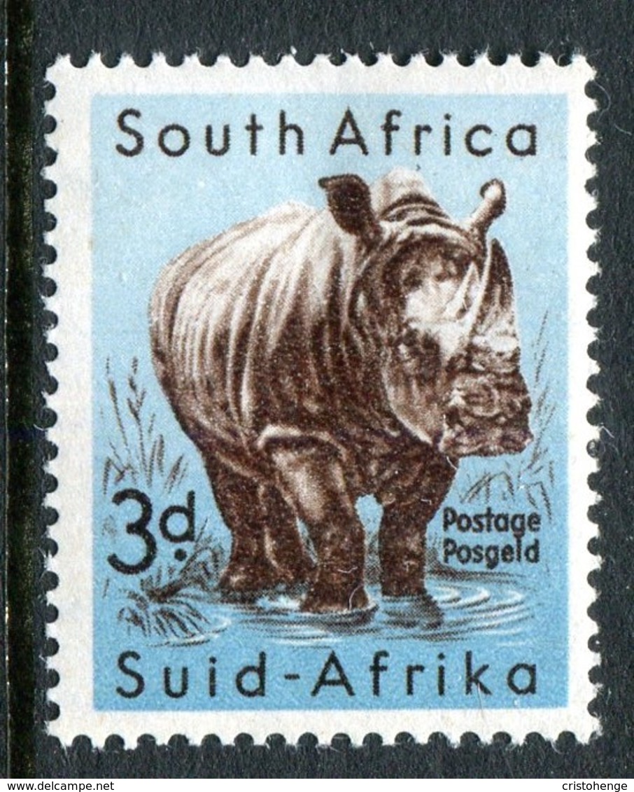 South Africa 1959-60 Wildlife - Wmk. Coat Of Arms - 3d White Rhinoceros LHM (SG 172) - Unused Stamps