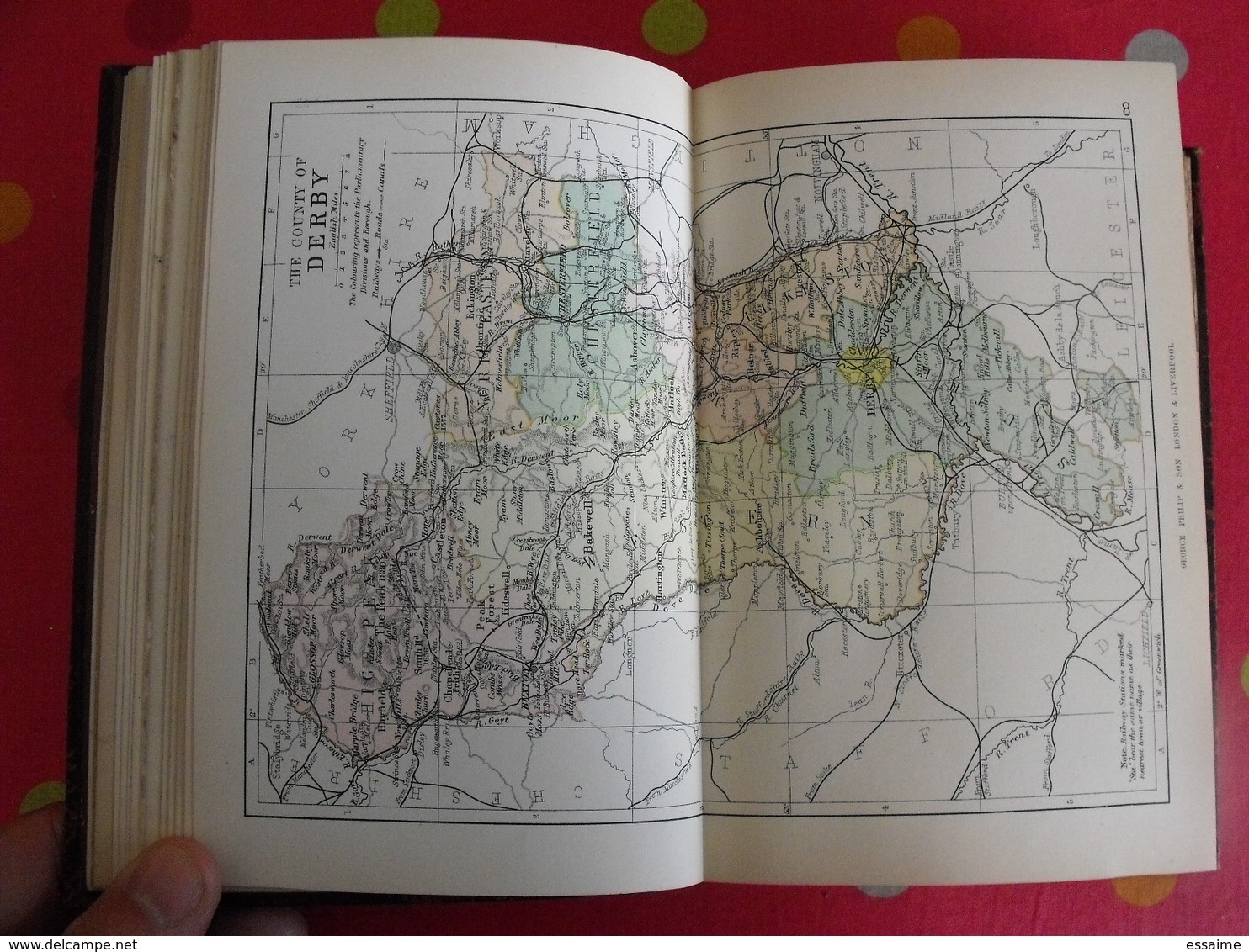 philip's handy atlas of the counties of england + index47 cartes double page + . London 1895