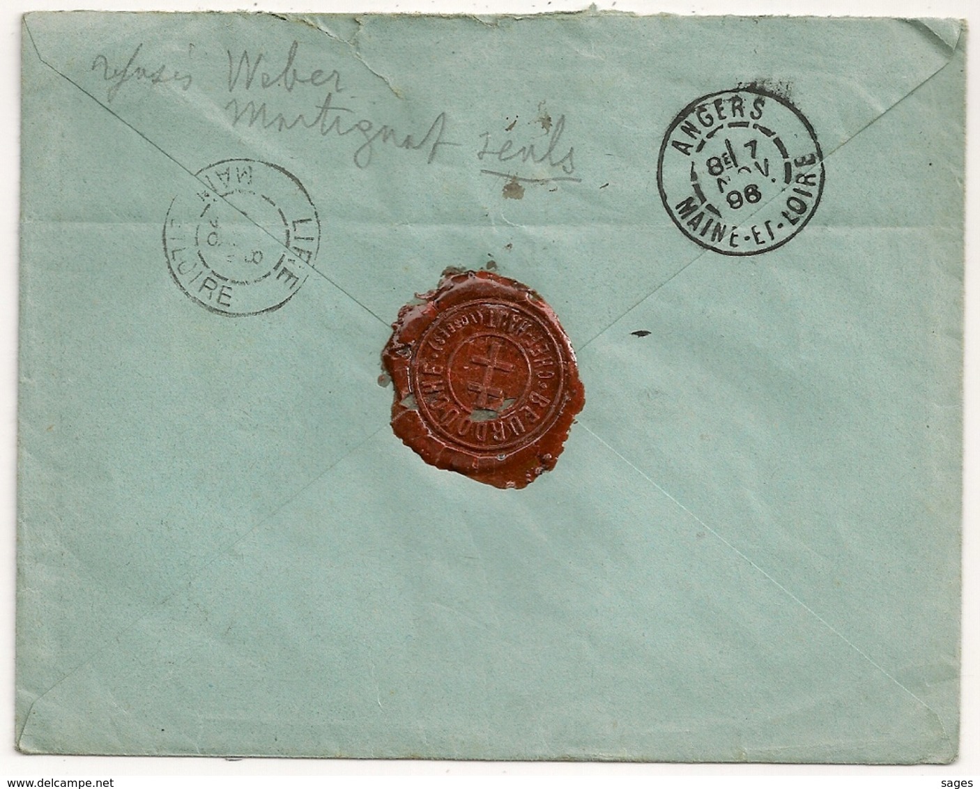 C = CHEF HAUT Vosges, ROUVRES EN XAINTOIS Sur Enveloppe SAGE. LE TRIMBROPHILE LORRAIN. - 1877-1920: Période Semi Moderne