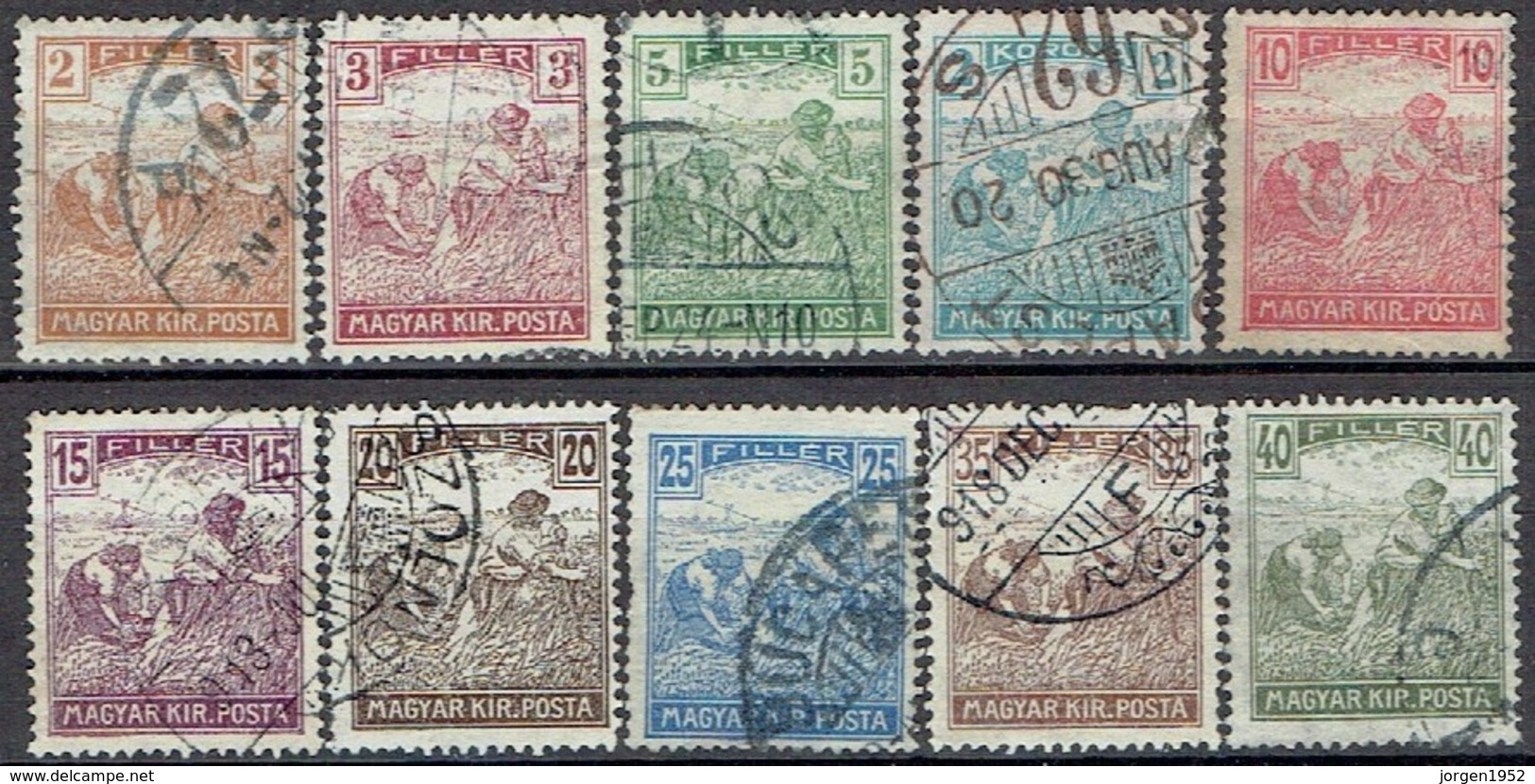 HUNGARY # FROM 1916 STAMPWORLD 219-28 - Oblitérés