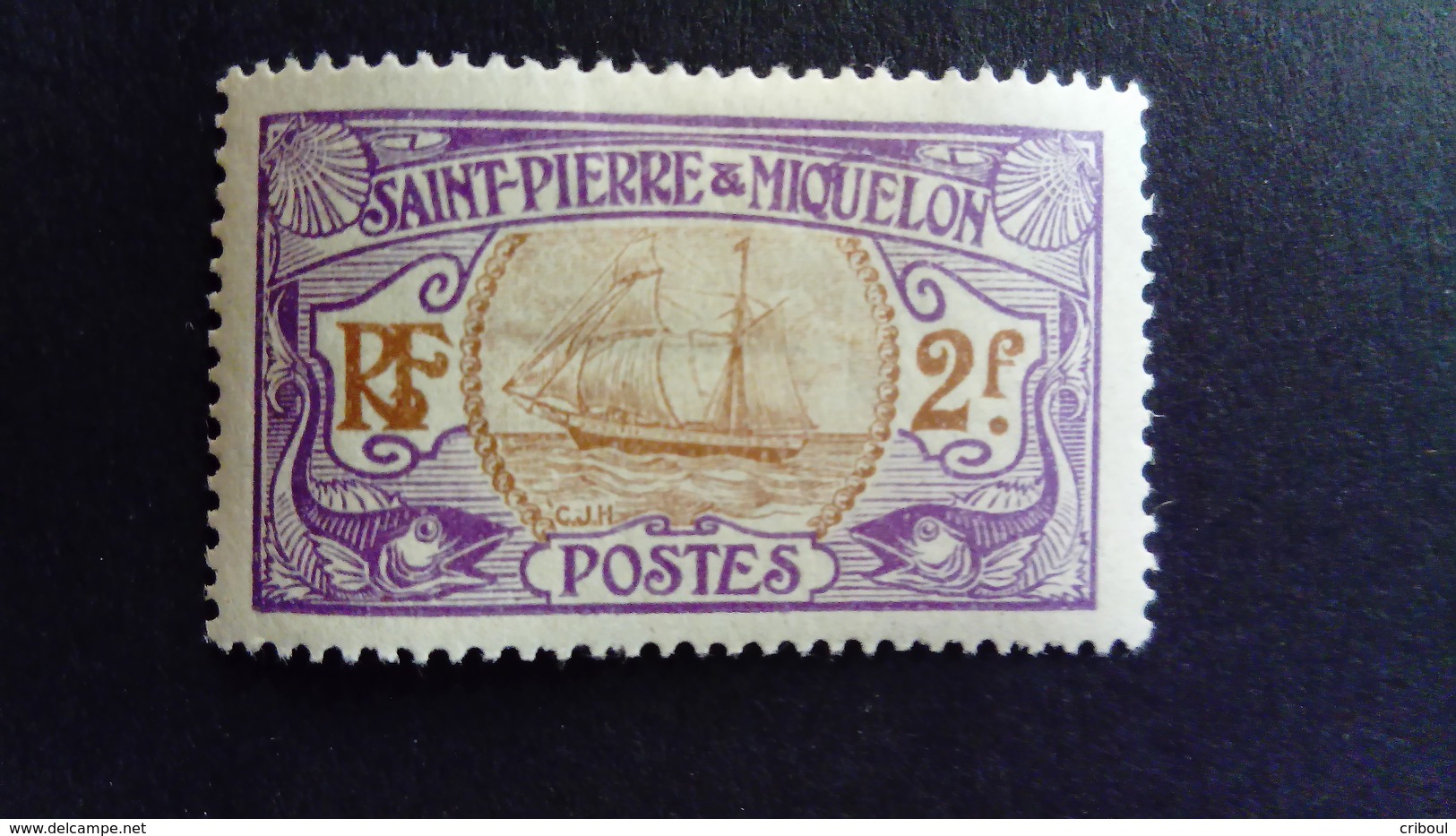 Saint  Pierre Et Miquelon SPM 1909 Bateau De Pêche Fishing Boat Yvert 92 * MH - Unused Stamps
