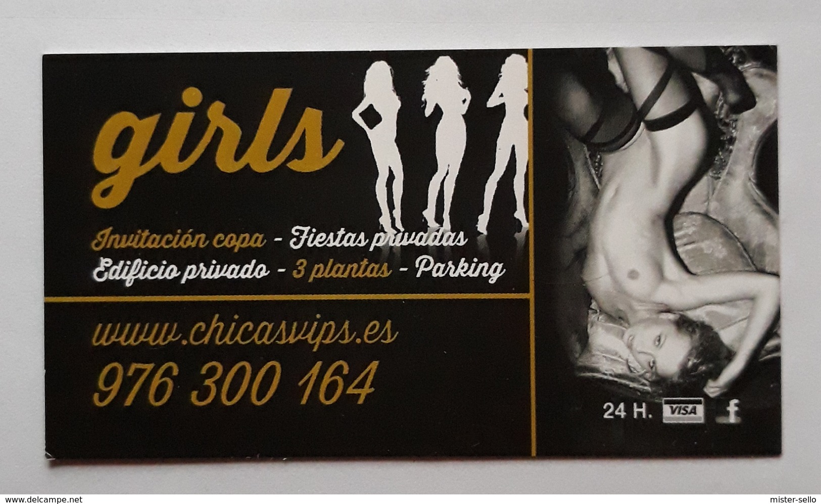 NIGHT CLUB GIRLS. ZARAGOZA - ESPAÑA. - Visiting Cards