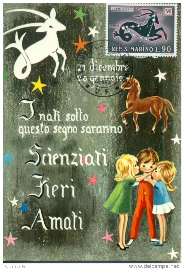CM-Carte Maximum Card # 1970-San Marino # Signes De Zodiac,Tierkreiszeichen, Sign Ot The Zodiac # Capricorn, Steinbock - Sonstige & Ohne Zuordnung